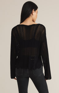 SweatersDonovan Crochet Top Black