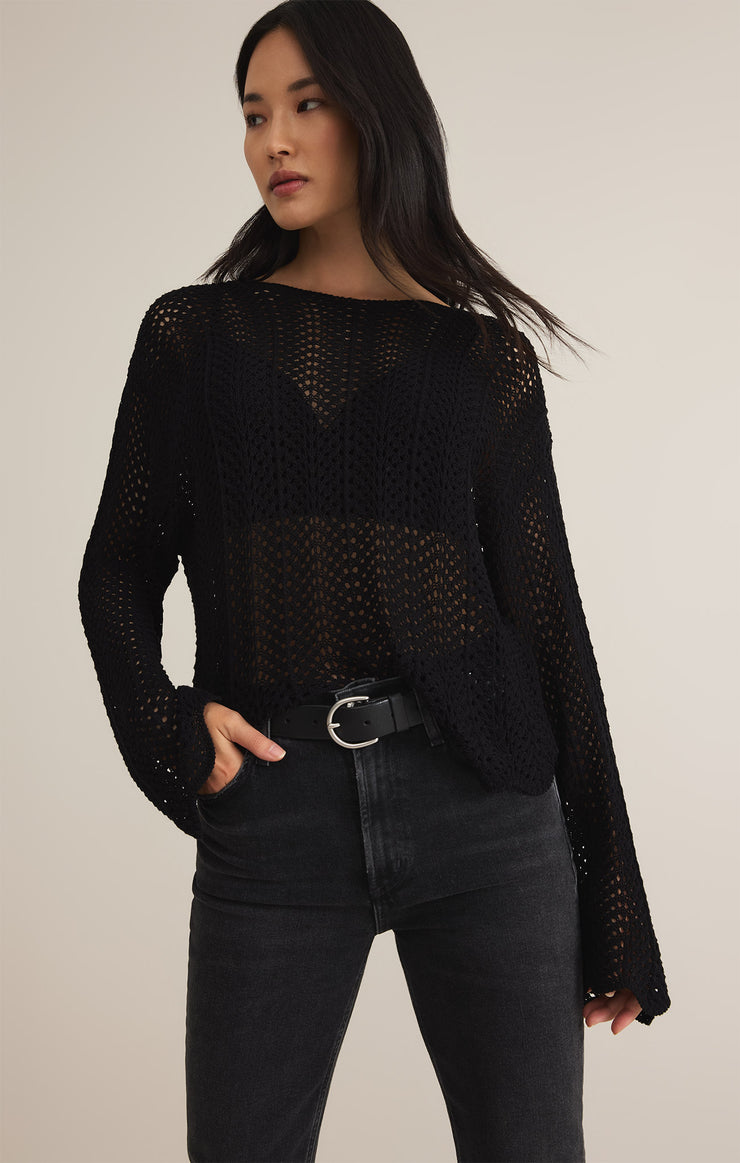 Sweaters Donovan Crochet Top Black