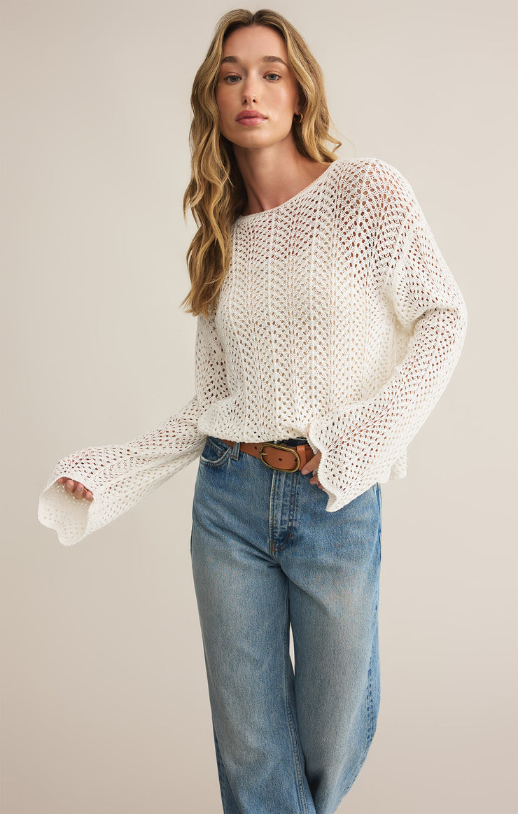 Sweaters Donovan Crochet Top Sandstone