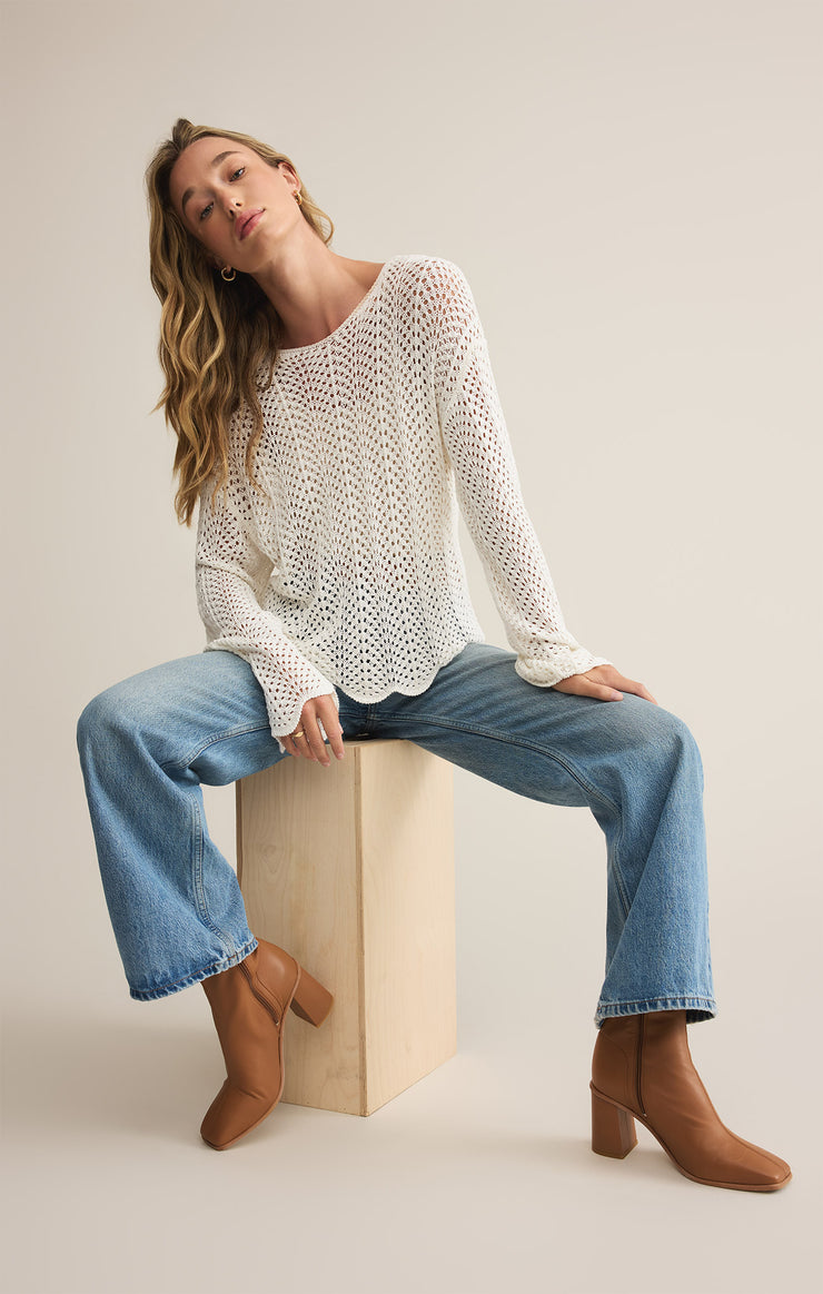 Sweaters Donovan Crochet Top Sandstone