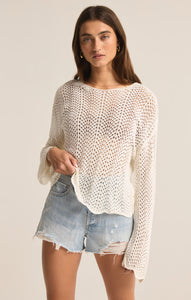 SweatersDonovan Crochet Top Sandstone