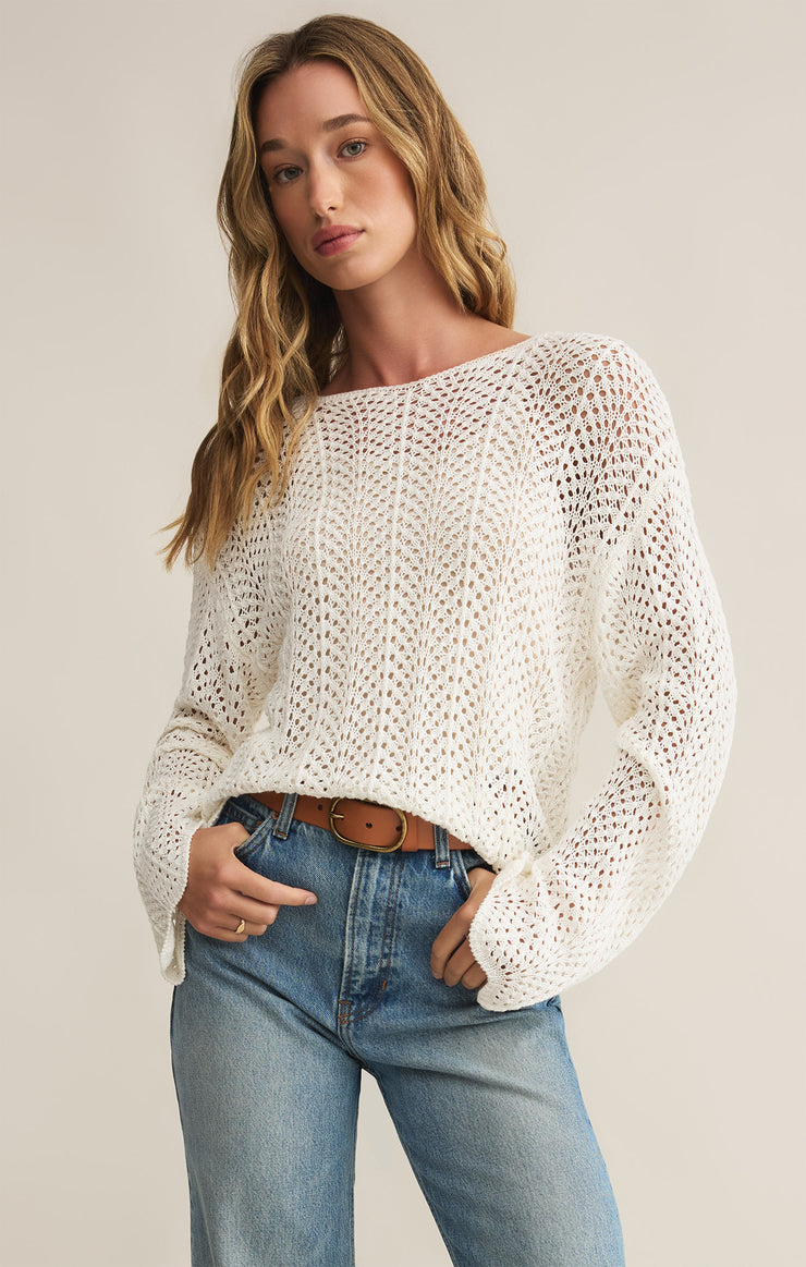 Sweaters Donovan Crochet Top Sandstone