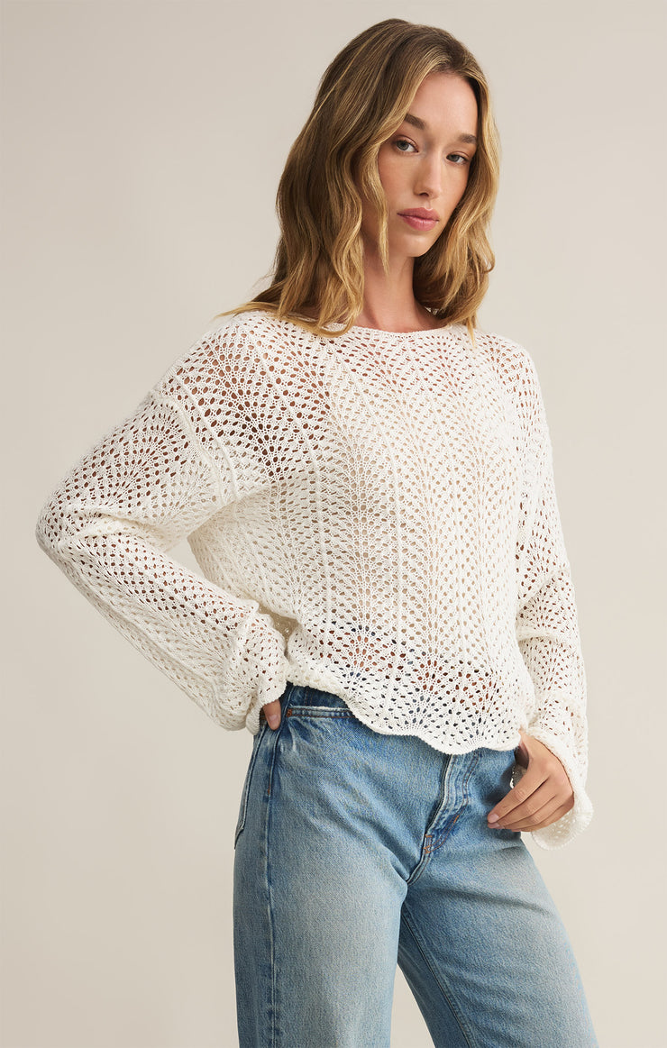 Sweaters Donovan Crochet Top Sandstone