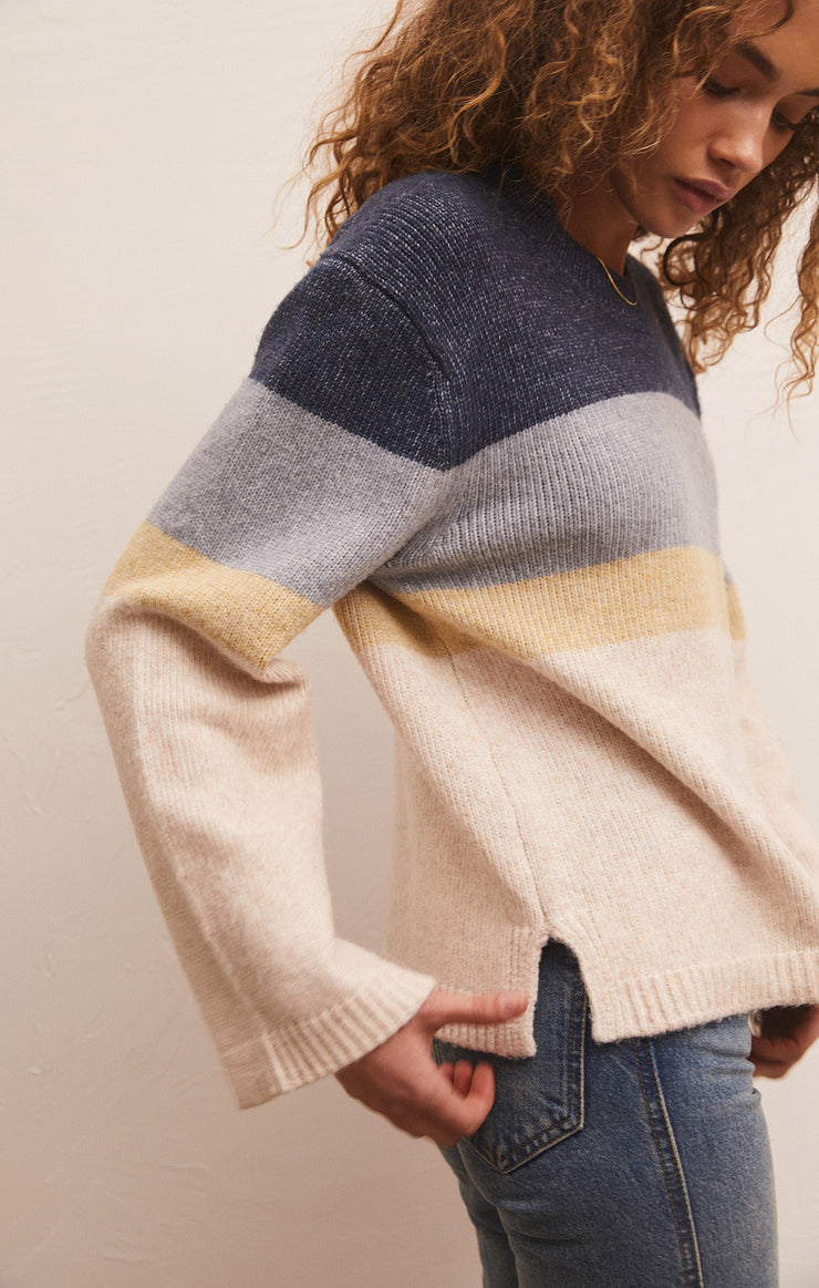 Striped sweater A.P.C. - Taking Shape Organic Spliced Zip Sweater