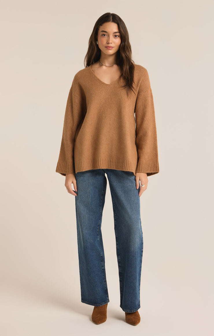 Sweaters Modern V-Neck Sweater Burro