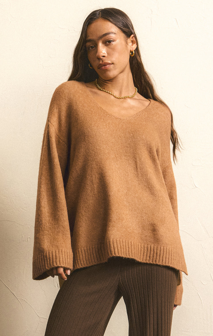 Sweaters Modern V-Neck Sweater Burro