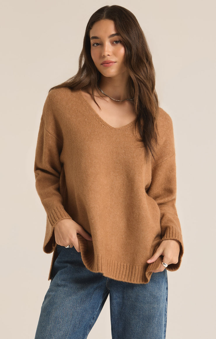 Sweaters Modern V-Neck Sweater Burro