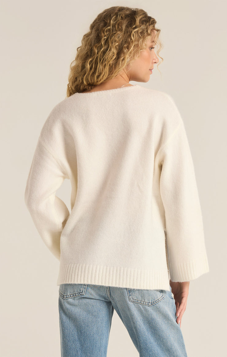 Sweaters Modern V-Neck Sweater Sea Salt