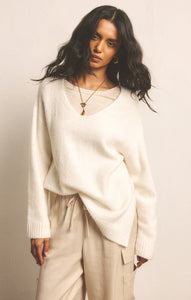 SweatersModern V-Neck Sweater Sea Salt