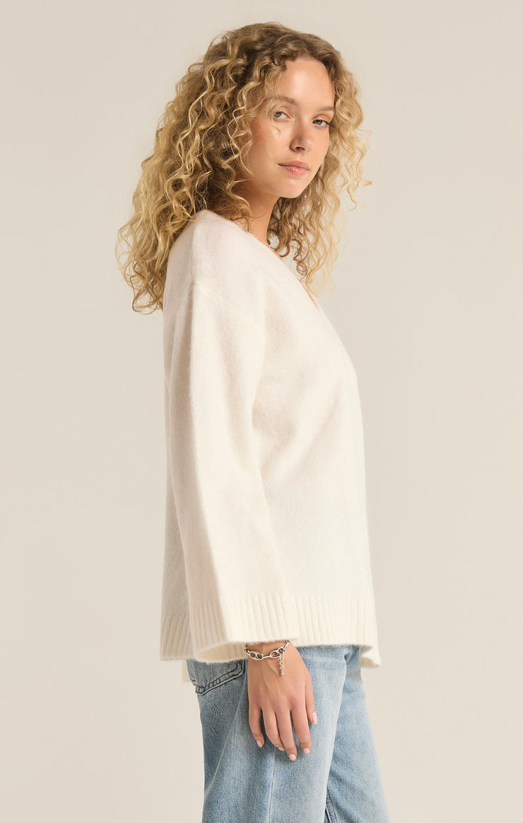 Sweaters Modern V-Neck Sweater Sea Salt