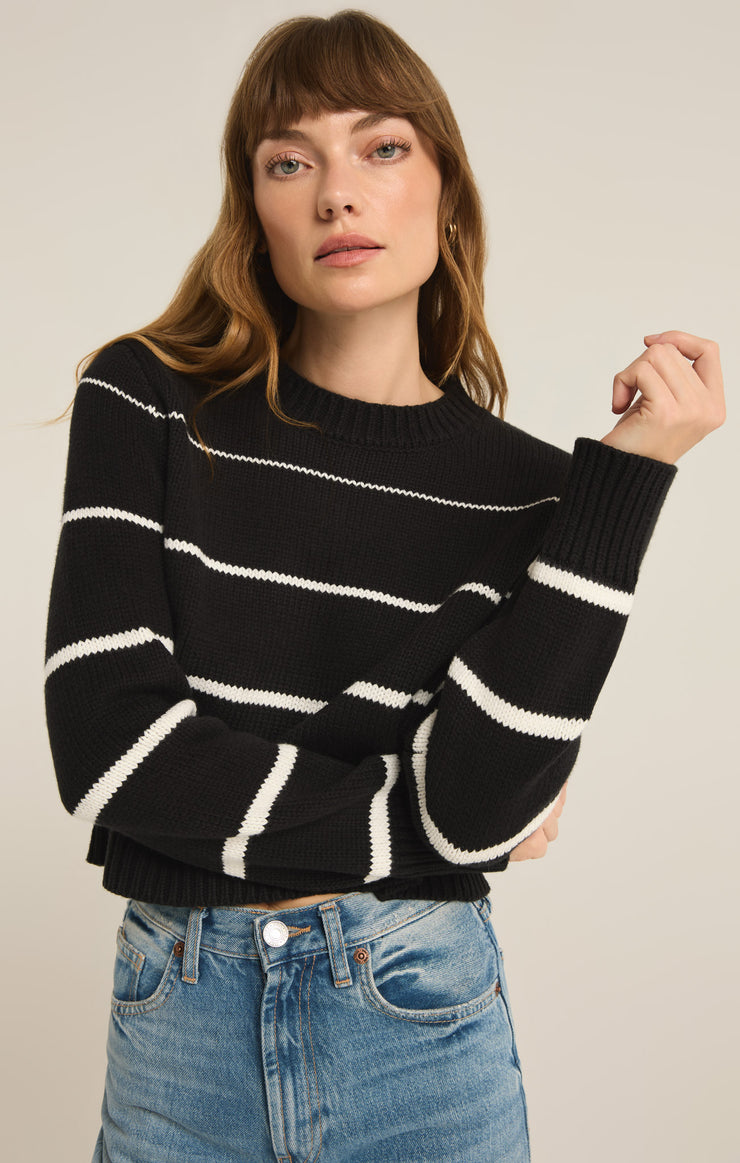 Sweaters Milan Stripe Sweater Black