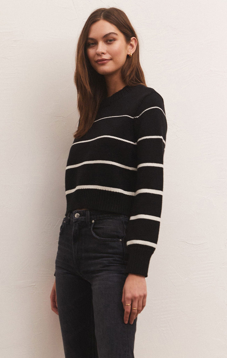 Sweaters Milan Stripe Sweater Black