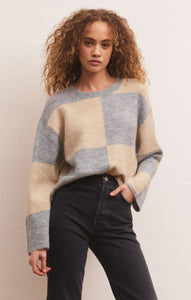 SweatersRosi Blocked Sweater Heather Grey