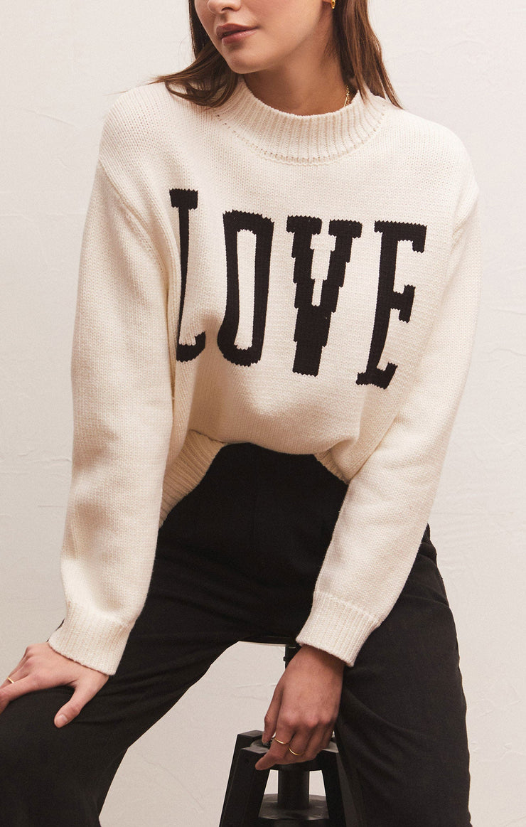 Sweaters Love Intarsia Sweater Love Intarsia Sweater