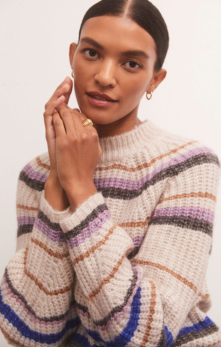 Sweaters Desmond Stripe Sweater Sandstone