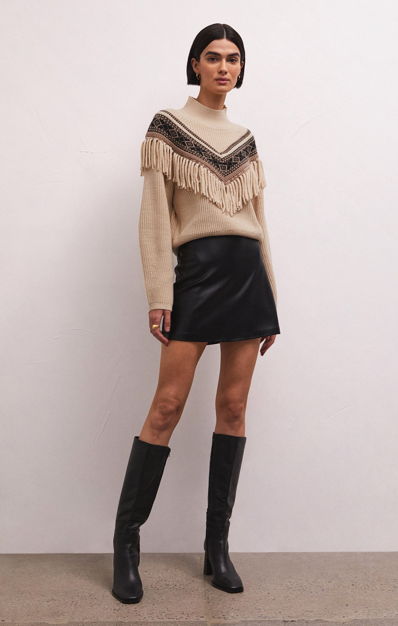 CHRISTIAN DADA 19AW Fringe Knit Sweater-