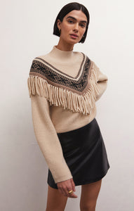 SweatersNorth Fringe Sweater Stone