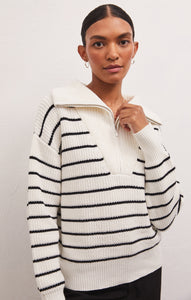 SweatersVilla Half Zip Sweater White