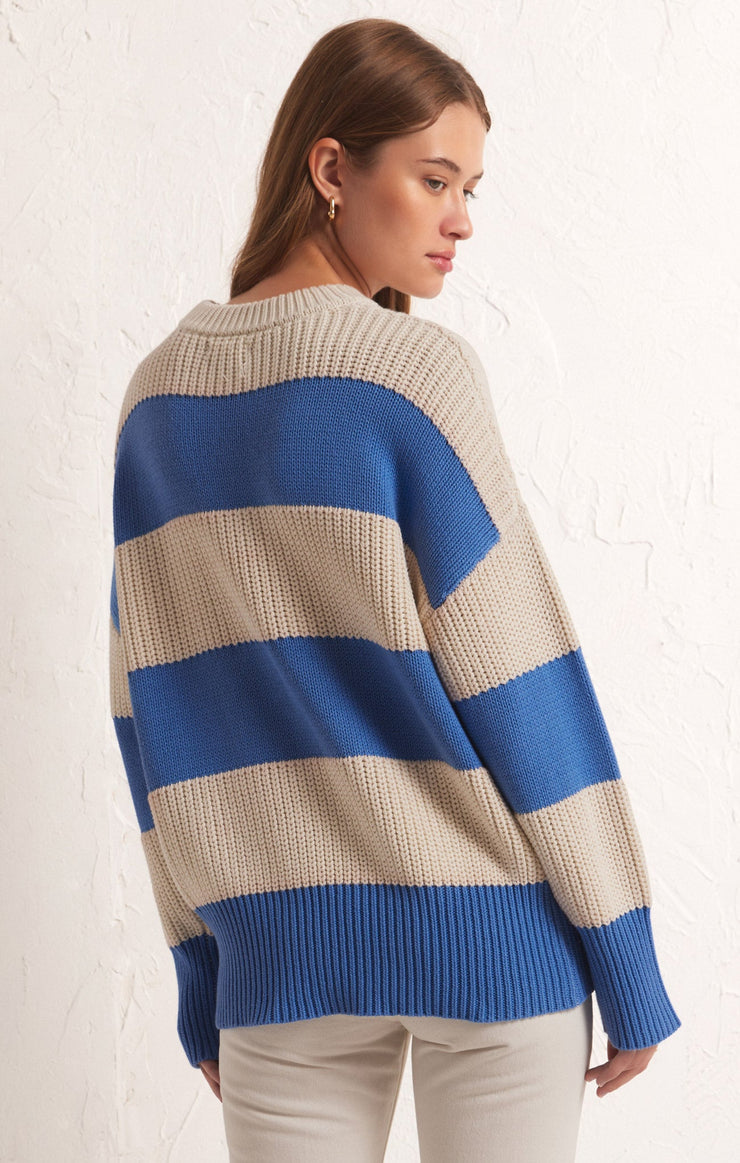 Sweaters Fresca Stripe Sweater Blue Isle