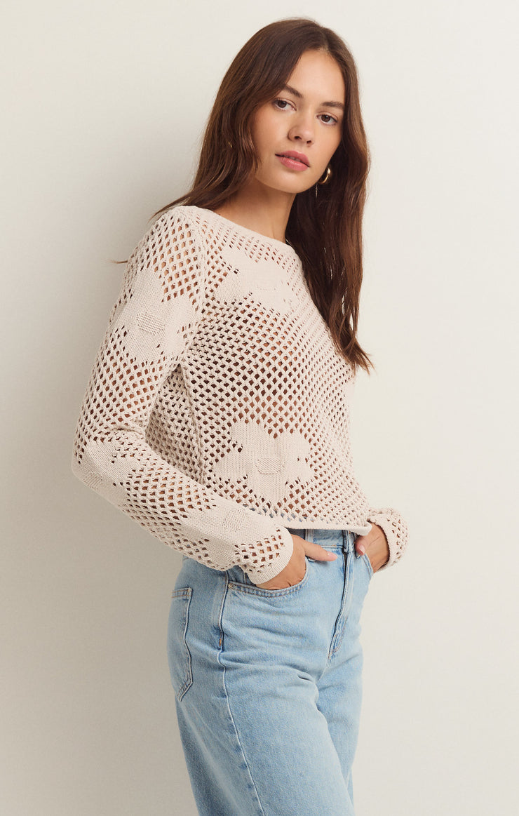 Sweaters Blossom Floral Sweater Natural