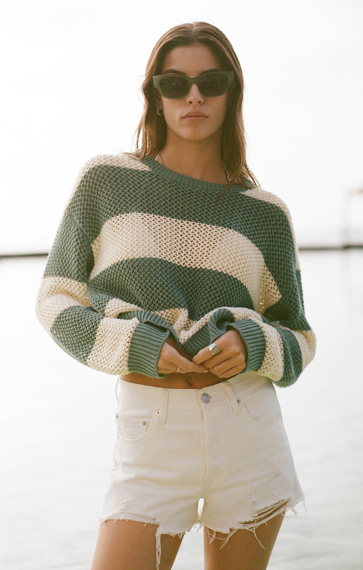 Sweaters Broadbeach Stripe Cropped Sweater Broadbeach Stripe Cropped Sweater