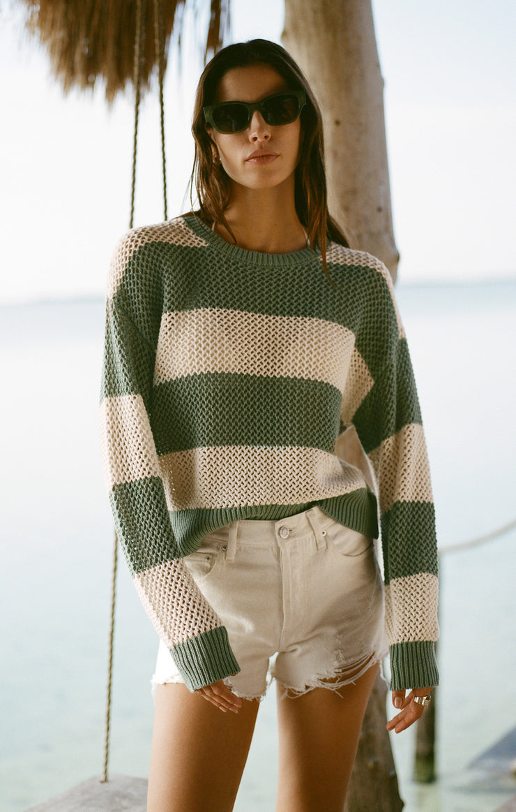 Sweaters Broadbeach Stripe Cropped Sweater Broadbeach Stripe Cropped Sweater