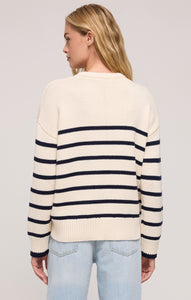 SweatersBoyfriend Stripe Sweater Sea Salt