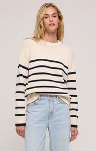 SweatersBoyfriend Stripe Sweater Sea Salt