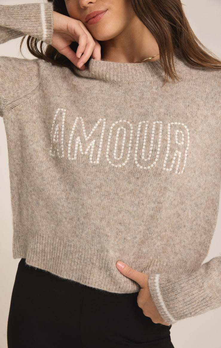 Sweaters Amour Milan Sweater Heather Taupe