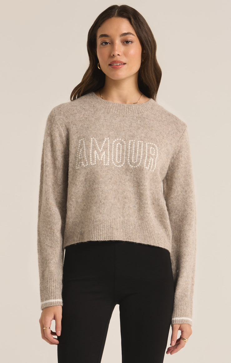 Sweaters Amour Milan Sweater Heather Taupe