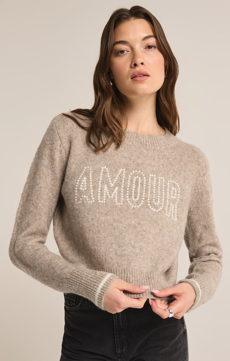 Sweaters Amour Milan Sweater Heather Taupe