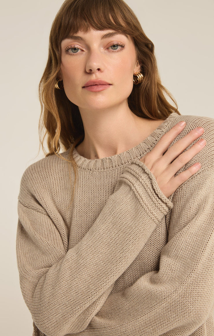 Sweaters Emerson Cropped Sweater Oatmeal Heather