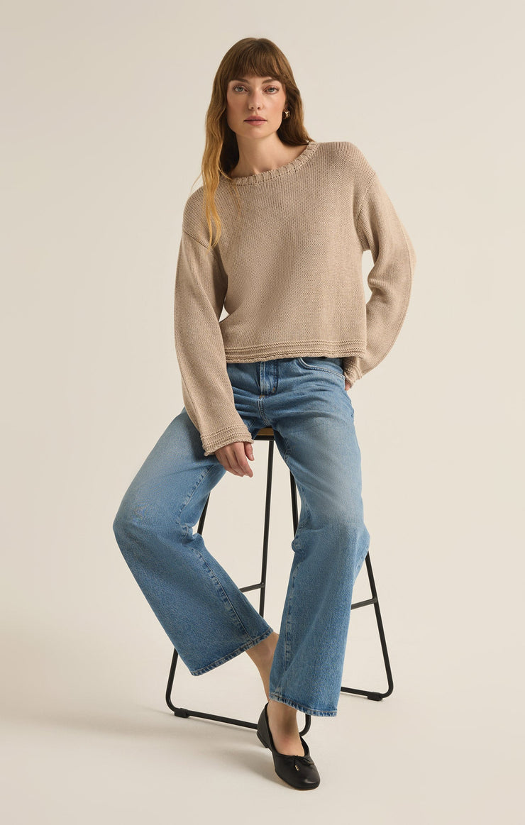 Sweaters Emerson Cropped Sweater Oatmeal Heather