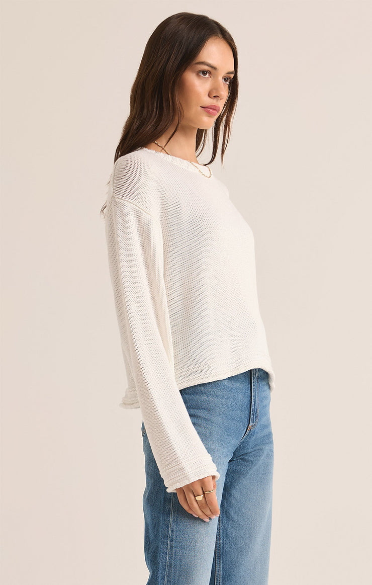 Sweaters Emerson Cropped Sweater White