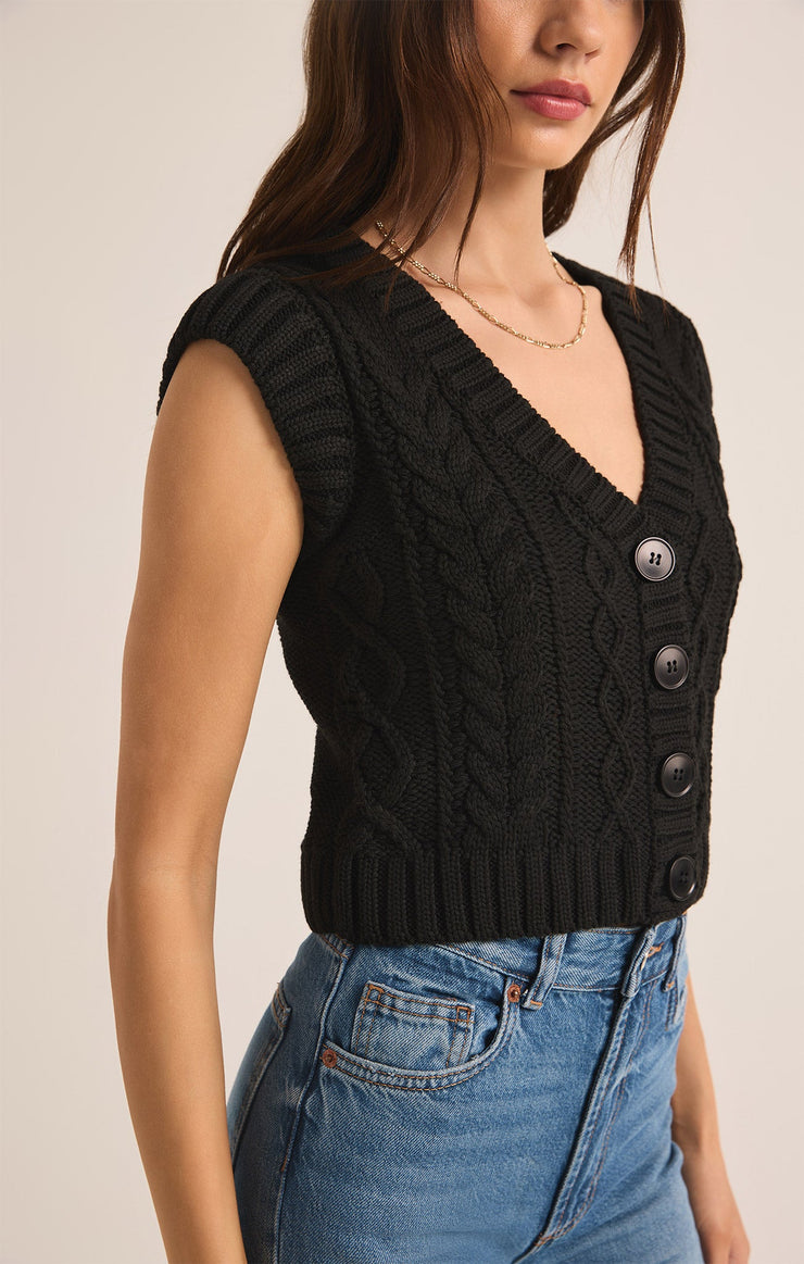 Sweaters Set Adrift Sweater Vest Black