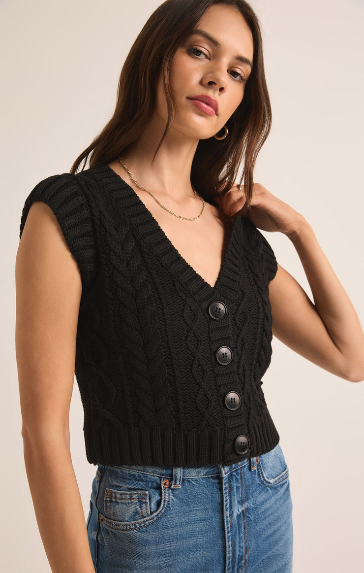 Sweaters Set Adrift Sweater Vest Black