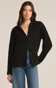 SweatersLennie Button Up Sweater Cardigan Black