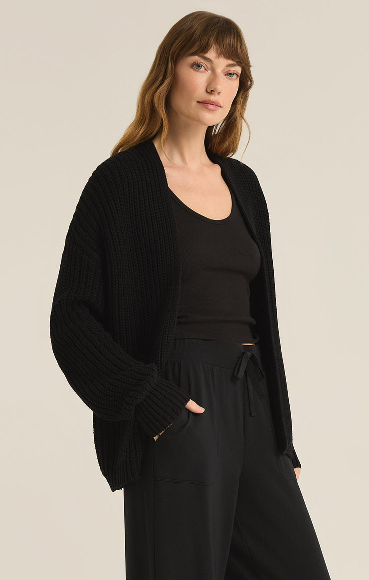 Sweaters Sutton Rib Cardigan Black