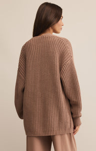 SweatersSutton Rib Cardigan Desert Taupe