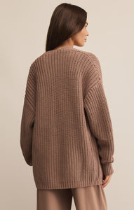 SweatersSutton Rib Cardigan Desert Taupe
