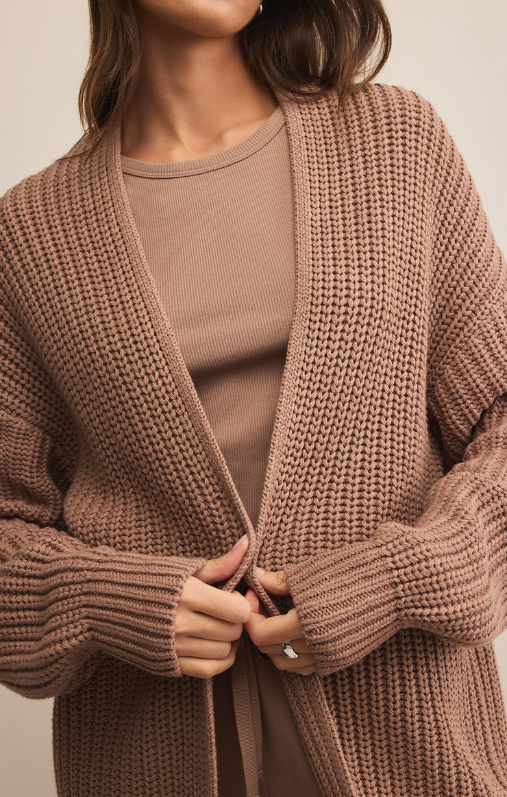 Sweaters Sutton Rib Cardigan Desert Taupe