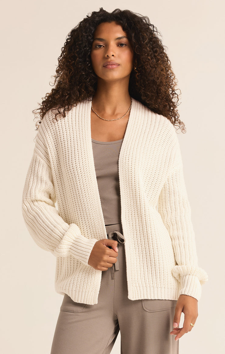 Sweaters Sutton Rib Cardigan Sea Salt