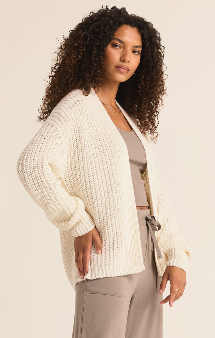 Sweaters Sutton Rib Cardigan Sea Salt