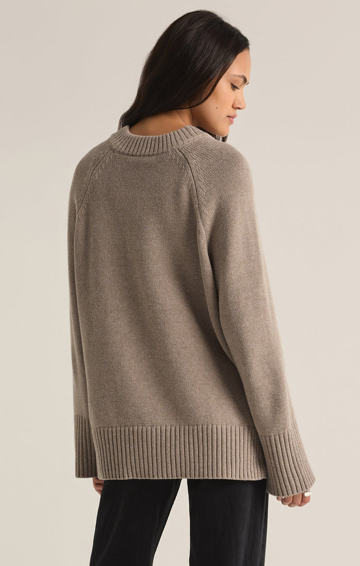 Sweaters Boulevard V-Neck Sweater Heather Taupe