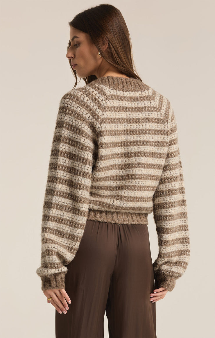 Sweaters Este Metallic Stripe Cardigan Campfire