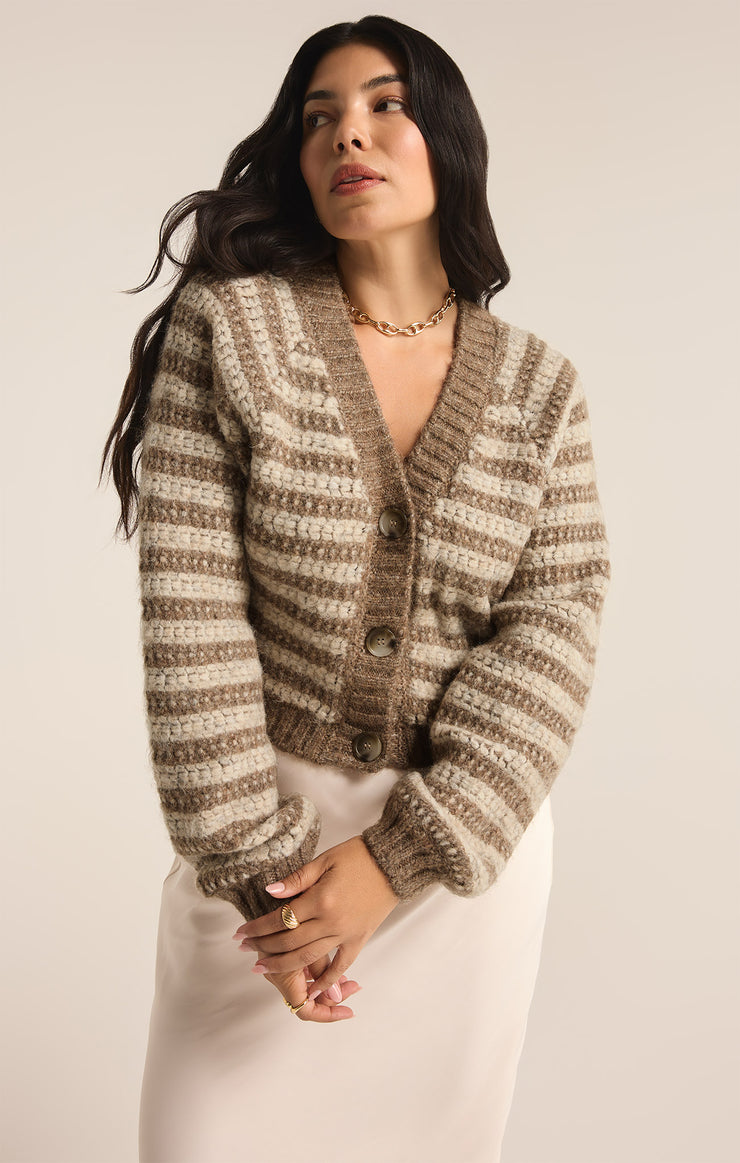 Sweaters Este Metallic Stripe Cardigan Este Metallic Stripe Cardigan