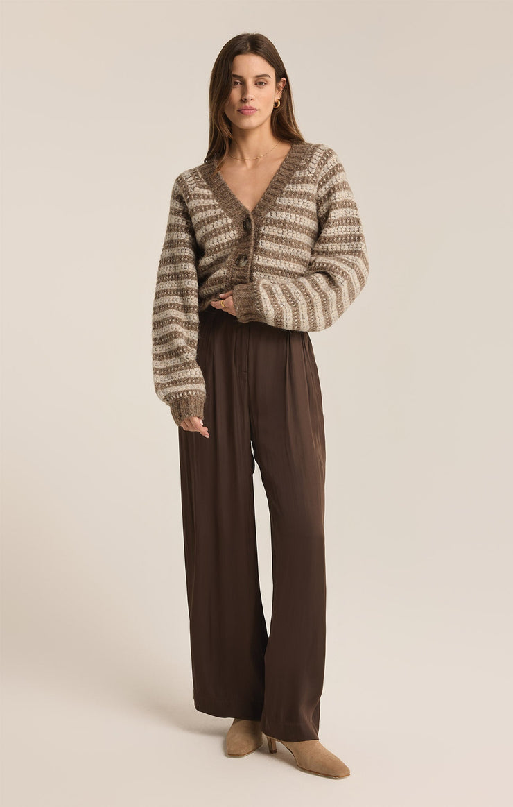 Sweaters Este Metallic Stripe Cardigan Campfire