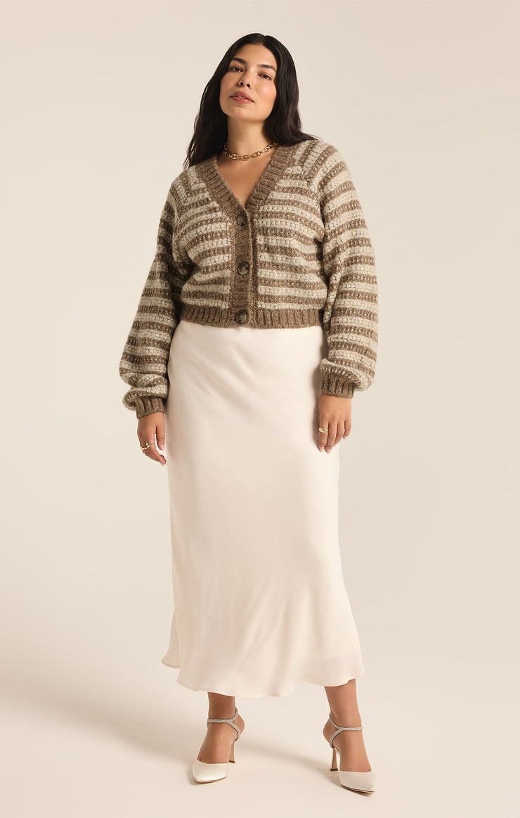 Sweaters Este Metallic Stripe Cardigan Campfire