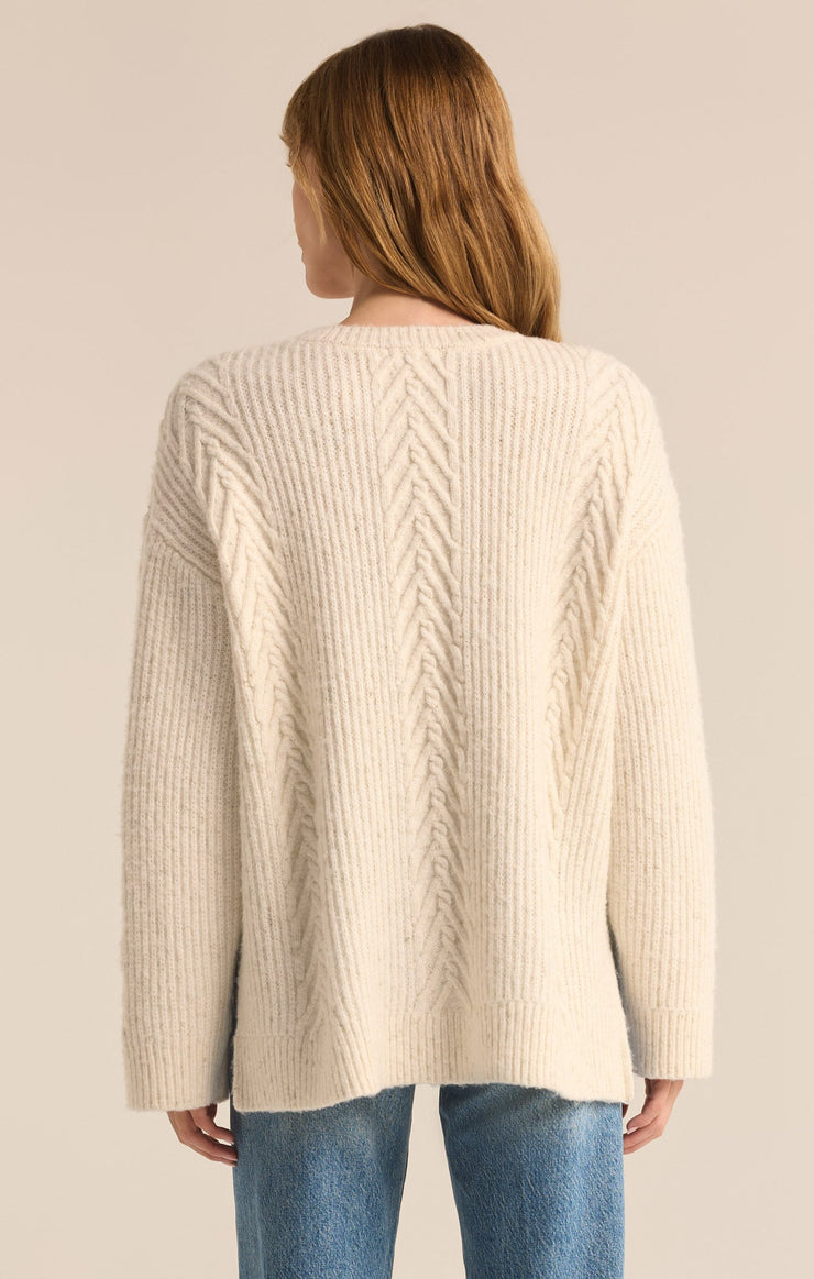 Sweaters All That Glitters Cable Knit Sweater Champagne