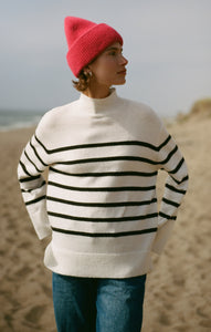 SweatersFin Stripe Turtleneck Sweater Sea Salt